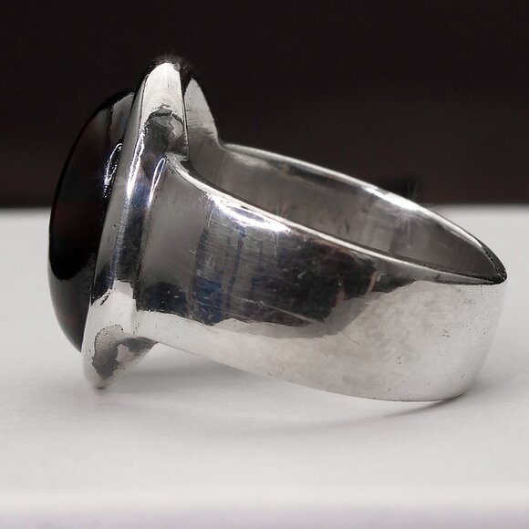 Vintage Natural Red Stone (Garnet?) Sterling Silver Ring, Size 6.25 Stamped 925 - Picture 9 of 11